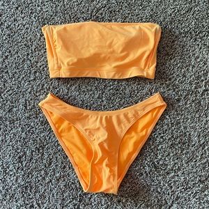 Orange Tube Top Bikini
